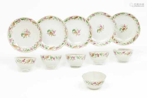 A six bowl and five plate set