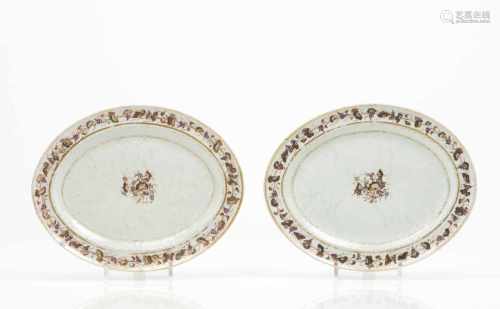 A pair of oval serving trays