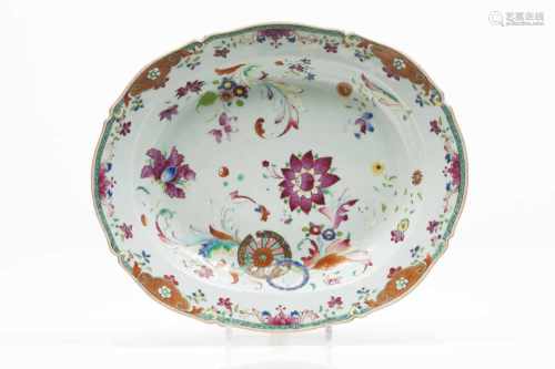 A scalloped serving tray