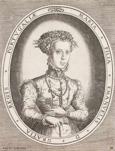 Rare Portrait of the Infanta Maria of Portugal (1521-1577)