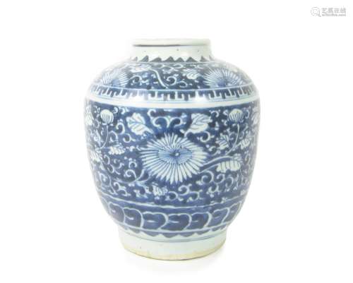 A blue and white vase 19th century