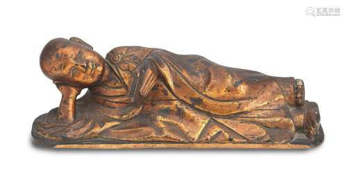 A lacquered wood reclining Buddha Probably Thai, 19th century