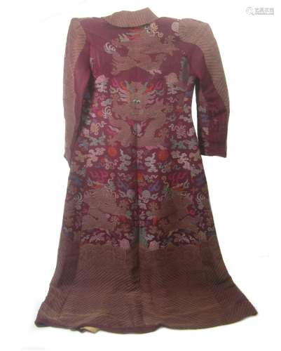 A re-modelled court robe 19th century with later alterations