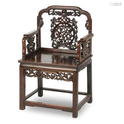 A hongmu armchair 19th century