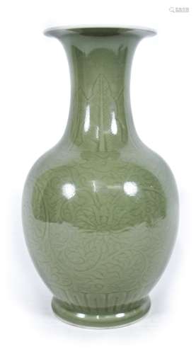 A celadon-glazed vase 20th century