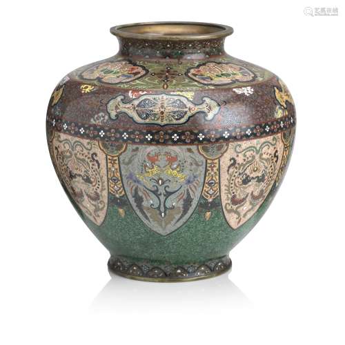 A cloisonné-enamel vase Style of Namikawa Yasuyuki, Meiji era