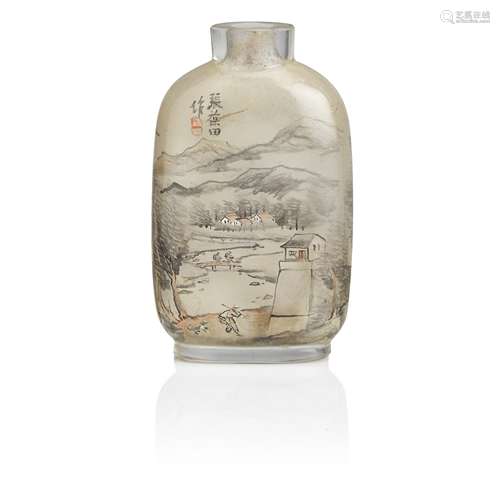 An inside painted snuff bottle Attributed to Zhang Baotian