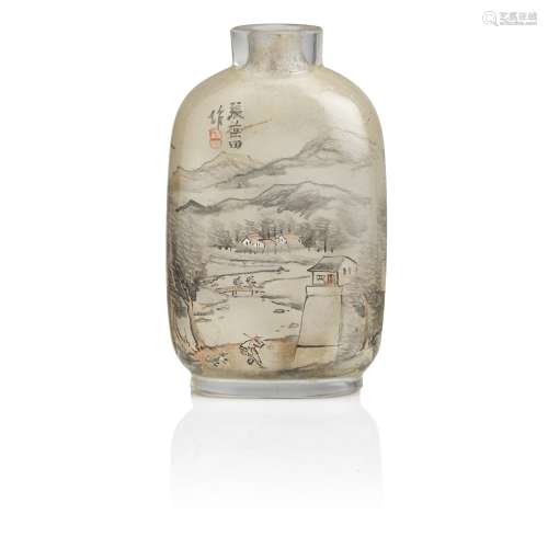 An inside painted snuff bottle Attributed to Zhang Baotian