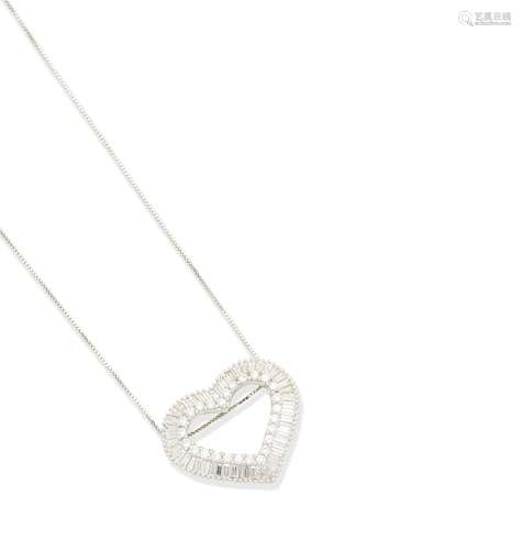 A diamond pendant necklace