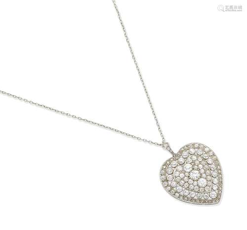 A diamond heart pendant