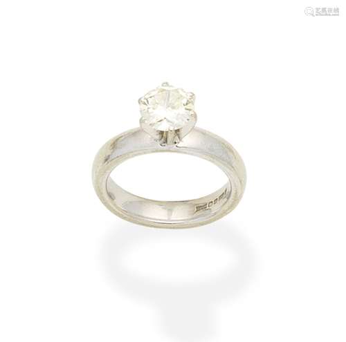 A diamond single-stone ring