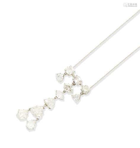 A diamond pendant necklace