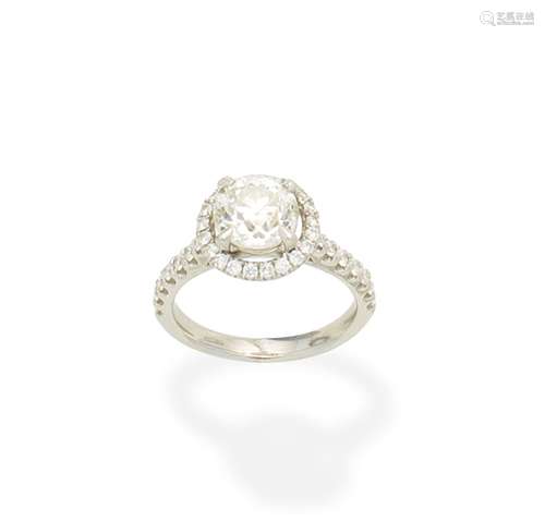 A diamond single-stone ring