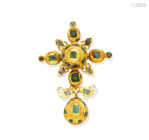 An 18th-19th century emerald pendant, probably Iberian