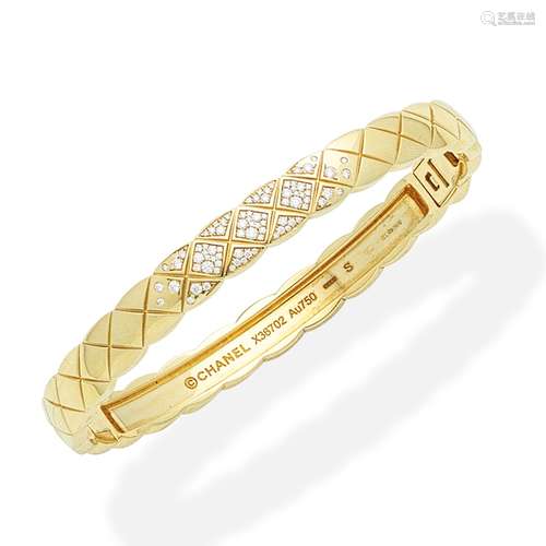 A diamond 'Coco Crush' bangle, by Chanel