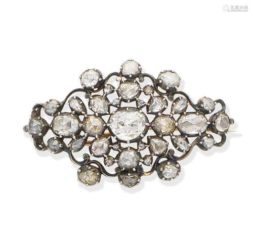 A 19th century diamond brooch/pendant