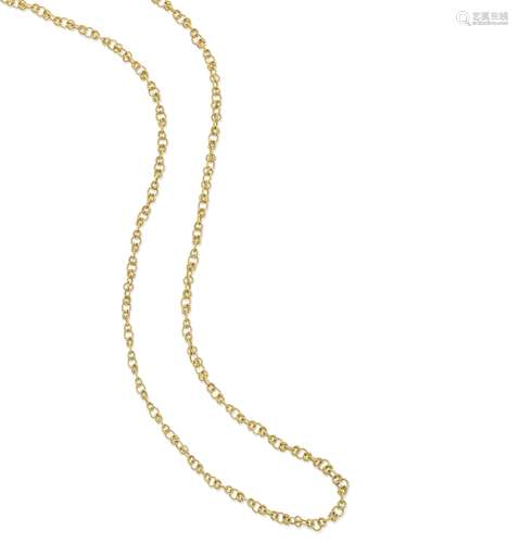 A gold fancy-link longchain,