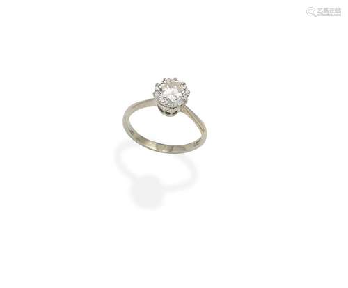 A diamond single-stone ring