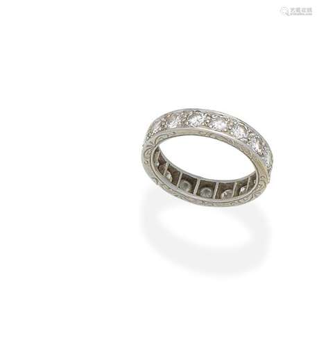 A diamond eternity ring