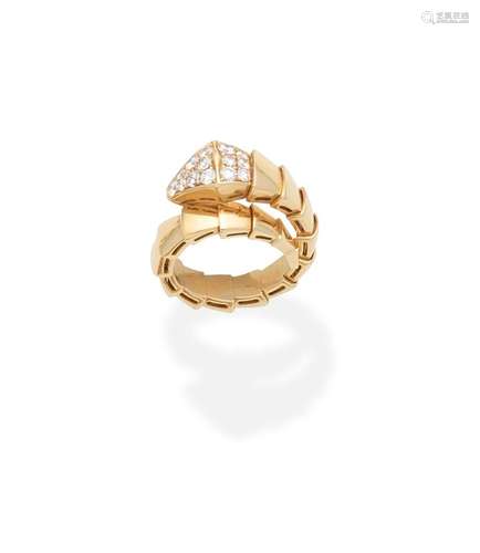 A diamond 'Serpenti' ring, by Bulgari