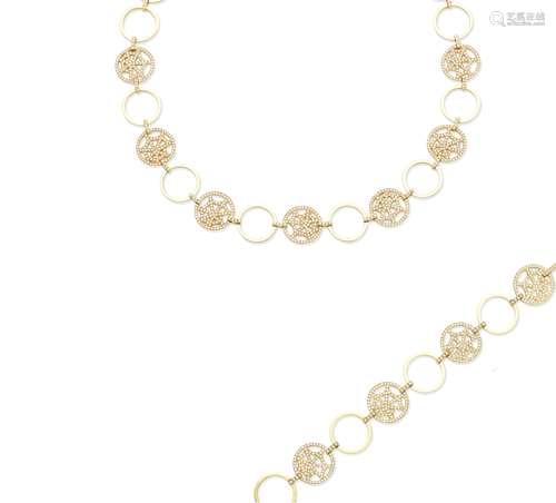 A diamond 'Attrape Moi' necklace and bracelet suite, by Chaumet (2)