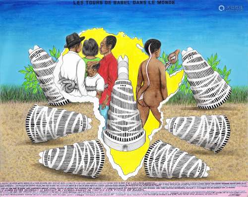 Chéri Samba (Democratic Republic of Congo, born 1956) Les Tours de Babel dans le monde