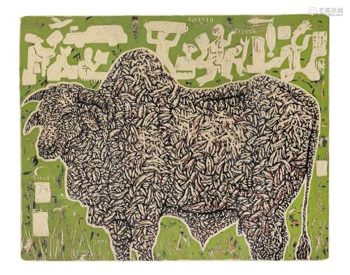 Peterson Kamwathi (Kenyan, born 1980) Ndizi from the Constitutional Bulls series