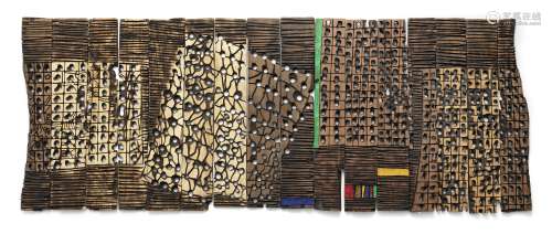 El Anatsui (Ghanaian, born 1944) Learned Papers ((16 planks))