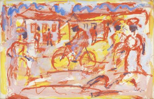 Gerard Sekoto (South African, 1913-1993) The bicyclist