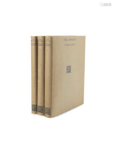 HARDY (THOMAS) The Dynasts, 3 vol., ONE OF 525 LARGE PAPER COPIES SIGNED BY THE AUTHOR, Macmillan...
