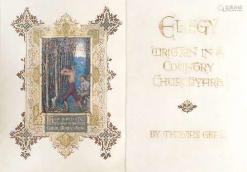ILLUMINATED MANUSCRIPT - KATE EADIE. Elegy Written in a Country Churchyard by Thomas Gray, illumi...