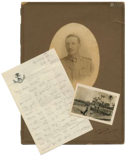 WORLD WAR I - MESOPOTAMIA Collection of letters, photographs and ephemera relating to the career ...