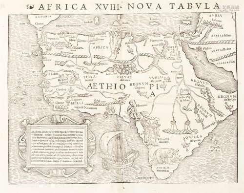 AFRICA MÜNSTER (SEBASTIAN) Africa XVIII. Nova tabula, [Basle, c.1545-50]