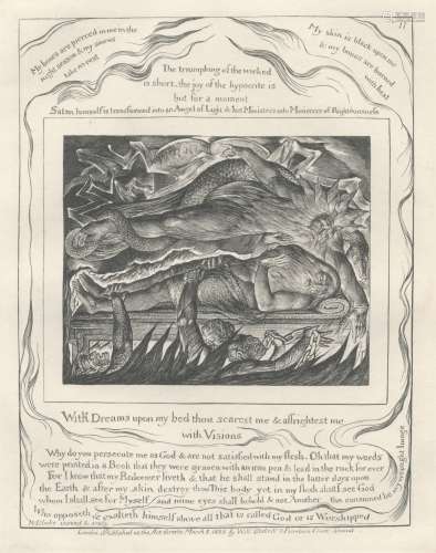 BLAKE (WILLIAM) Illustrations of the Book of Job. Invented & Engraved by William Blake, [ONE OF 1...