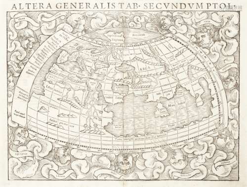 WORLD MÜNSTER (SEBASTIAN) Altera generalis tab. secundum Ptol., [Basel, c.1545-50]