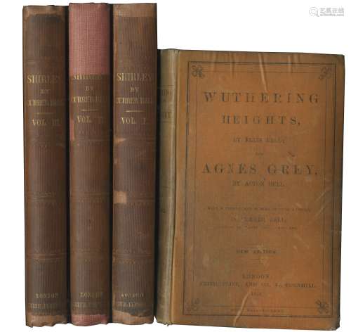 BRONTE (CHARLOTTE) Shirley. A. Tale. By Currer Bell, 3 vol., FIRST EDITION, 8vo, Smith, Elder (4)