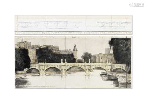 Christo (American, born 1935) The Pont Neuf Wrapped (Project For Paris), in two parts 1979