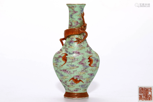 A Famille Rose Vase, QIanlong Period