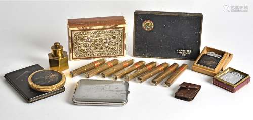 A small quantity of smoking related collectables, including several sealed 'Wintermans' cigars, a '