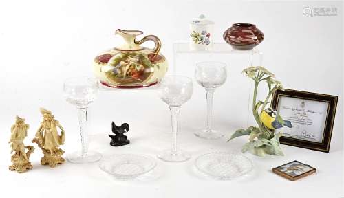A collection of 20th & 21st Century ceramics and glassware, including a Royal Worcester limited