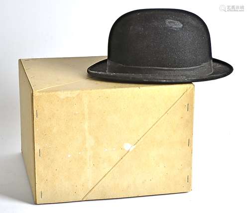 A boxed bowler hat, Mrs White Hatter and Capmakers, Jermyn Street St James, internal circumference