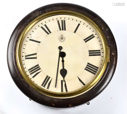 An RAF drop dial clock, a/f with glass pane, length 50cm