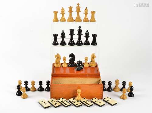 A 20th Century chess set, in reasonable order, although at least one piece a/f, in original