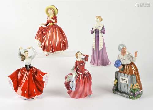 Royal Doulton figurines, HN2065 Blithe Morning, HN4466 The Recital (RDICC piece 2003 only), HN3376