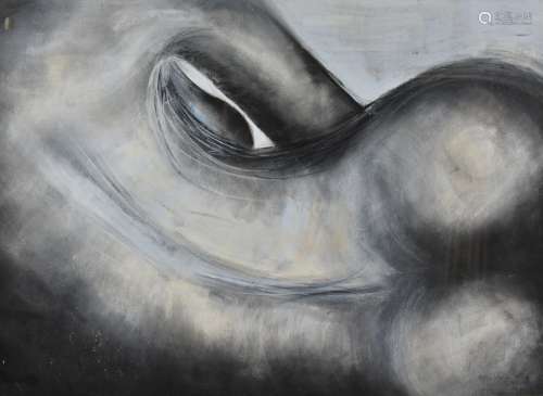 Katie Green 20th Century pastel and charcoal on paper, study of a nude woman, signed and dated (