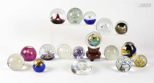 A Chinese Pekin glass paperweight, together with a small quantity of other collectable paperweights,