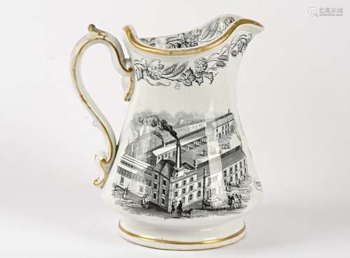 An interesting Johnson's Tunstall Brewery jug, produced by Elsmore and Forster and with factory mark