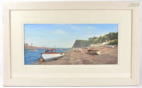 Craig Long (British contemporary), five gouache paintings, all with Devon-shire subjects, framed and
