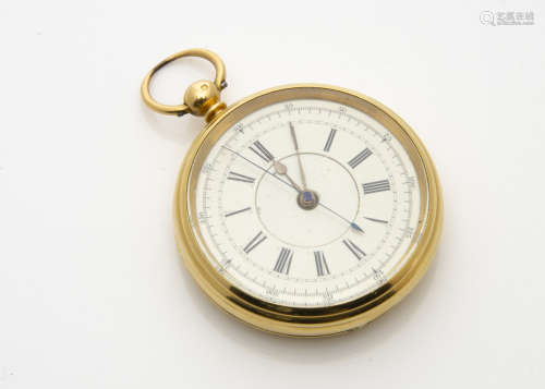 A Victorian 18ct gold open face chronometer pocket watch from Winterdale & Co, 54mm case having