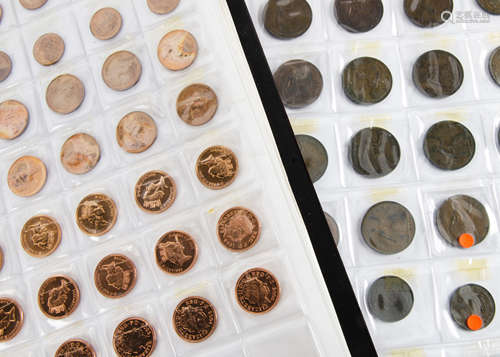 A collection of British coins, presented in four Coin Album folders, neatly presented in plastic